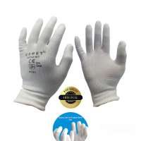 Comet Topfit CG803 Sarung Tangan Finger Coat Lapisan Karet PU Pada Ujung Jari Inspeksi Gloves