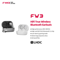 FiiO FW3 LDAC True Wireless Earbuds 10mm Drivers with lush vocals/Bass Bluetooth 5.2 21H Custom PEQ