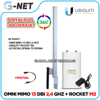 Paket Ubiquiti Rocket M2 28 dBm + Omni MIMO OEM 2,4 GHz 13 dBi