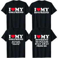 [COD]I Love My Boyfriend เสื้อผ้า I Love My แฟนเสื้อดังนั้น Stay Away From Me ตลก BF GF คำพูดอ้าง Va