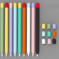 Stylus ซิลิโคนปากกาสำหรับ Apple Pencil 1 2สี Stylus ป้องกันกรณีลื่น Anti-ฤดูใบไม้ร่วงปากกา iPad 2 1ฝาครอบ