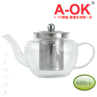 A-OK蘋果型花茶壺-600ml-1入組(花茶壺)