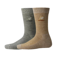 【NEW BALANCE】襪子 中筒襪 長襪 灰綠 棕 厚底毛巾布 NB(LAS33562AS2)