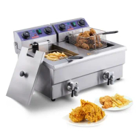 Commercial Electric Deep Fryer Countertop Deep Fryer with Dual Tanks 3000W you deserve it