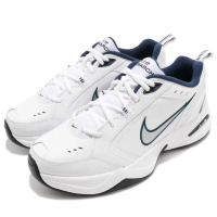 【NIKE 耐吉】休閒鞋 Air Monarch IV 運動 男鞋 基本款 舒適 簡約 皮革 穿搭 白 銀(415445-102)