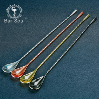 Bar Soul Bar Spoon jenis Drop air 304 keluli tahan karat tail Bar Spoon mencampurkan Stir Spoon alat Bartender profesional