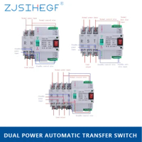 2P 3P 4P 63A MCB Type Dual Power Automatic Transfer Switch ATS Circuit Breaker Electrical