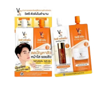 (กล่องยก 6 ซองคู่) ครีมวิตซี ซองคู่ VCครีม+พรีเซรั่มน้องฉัตร 2in 1