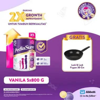 PediaSure Vanila 800 g (1-10th) - Nutrisi Pertumbuhan - 5 pcs - FREE GIFT