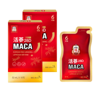 即期品【正官庄】活蔘28D馬卡飲 2盒組-50mlx10包/盒(高麗蔘溫和補元氣)