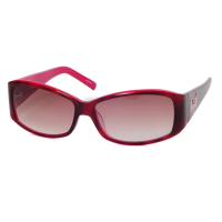 【Vivienne Westwood】英國精品時尚寬板方框系列造型太陽眼鏡(VW66201-紅)