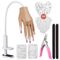 Practice Hand for Acrylic Nails: Nail Tips Wont Fall off Fake Hand for Nail Practice - Flexible Prac