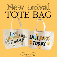 [COD] TOTE BAG  Lazy sunday ถุงผ้าแคนวาสเอาใจสายคาเฟ่