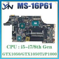 MS-16P61 Notebook Mainboard For MSI MS-16P6 GL63 Laptop Motherboard With/i5-8300H i7-8750H CPU GTX1050 GTX1050Ti P1000 GPU