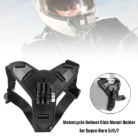 Anti Slip Helmet Chin Mount Holder Action Camera Accessories Chin Strap Shockproof Motorcycle Helmet for GoPro Hero 9 8 7 5 OSMO