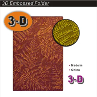 Fern 3d Embossed Folder For Diy To Create Greeting Cards Paper Clipbook Stampless Free Metal Cutting Mold 2023 New Product Launc