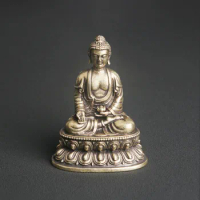 Antique Brass Pharmacist Buddha Bronze Statue Desktop Decoration Religious Worship Buddha Statue Crafts
