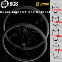 700c Road Carbon Wheelset Disc Brake DT 350 Pillar 1423 Ultralight UCI Approved 25mm 26mm Clincher Tubeless Tubular Bike Wheels