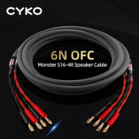 CYKO Monster speaker cable S16-4R 1 Pair single crystal copper audio HI-FI high-end amplifier 6N OCC speaker cable Banana plug
