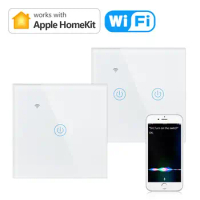 Apple Homekit Switch Wifi interruptor smart Home Control Lamp Switches AC 220V 230V EU Standard smartthings