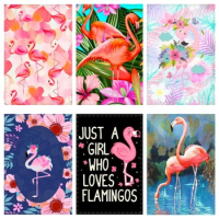 6 pcs/pack Flamingo Postcard Greeting Gift Christmas Cards Birthday Mother's Day Card Letter Envelop Stationery