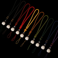 菩提蓮花手把件掛繩編織文玩掛件繩子葫蘆翡翠玉器千眼果把玩手繩
