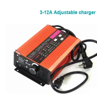 3-12A Adjustable Lead Acid Battery Charger 60v 48v 72v Maintenance Free36v 5A 48V 12A 60V 5A 72V 6A 5A 3A For Lead Acid Battery