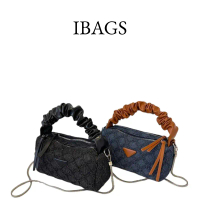 [IBAGS] Tas Selempang Wanita Jeans Terbaru Tali Rantai Mini Sling Bag Import 8003