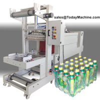Semi Automatic Bottle Cans Hot Shrink Film Wrapping Packing Machine