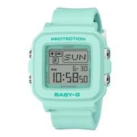 【CASIO 卡西歐】BABY-G +PLUS系列/39mm/可愛方型 薄荷綠(BGD-10-3)