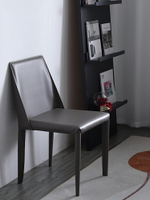 意式極簡餐椅輕奢北歐馬鞍皮椅子現代簡約家用設計師餐廳凳子靠背