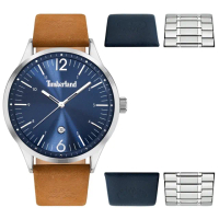 【Timberland】Timberland 天柏嵐 都會時尚大三針手錶 套錶-45mm(TBL.16090JYS/03AS)