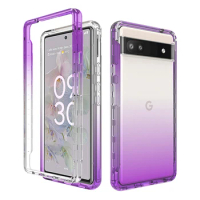 Case For Google Pixel 6A Pixel 6 2 in 1 Gradient Color Shockproof Hybrid Phone Cover Google Pixel 5A Pixel 6 Pro Pixel 4A