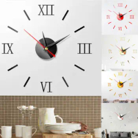 Modern DIY Large Number Wall Clocks 3D Mirror Acrylic Sticker Modern Home Office Decor Art Europe Decal Quartz Watch Klok