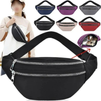 Fashion Waist Packs Unisex Single Double Sports Waist Bum Bag Fitness Running Jogging Belt Bag Pouch
