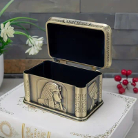 Egyptian Metal Retro Box Ring Christmas Style Decor Creative Home Year New Jewelry Gift Pharaoh Storage