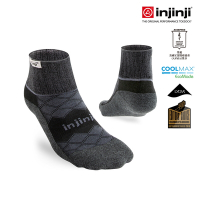 【injinji】男 Runner全方位防護跑襪-外襪 (黑色) -MAA9795 | 短襪 網路推薦 馬拉松慢跑 長跑專用襪