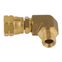 1pc 1/4 In Gas Connection 90 Degree Angle Elbow Left Hand Thread LPG Cooker Hose Adapter Brass Connector for Gas Stove/Bottle