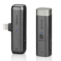 BOYA BY-WM3D 2.4GHz Wireless Microphone with IOS Adapter 3.5mm TRS TRRS Adapter Charging case for video recording vlog