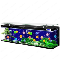 Super White Glass Advanced Internet Celebrity TV Cabinet Fish Tank Integrated Household Small Living Room Ecological Aquarium
