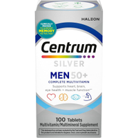 Centrum Silver Mens 50+ Multivitamin with Vitamin D3 B-Vitamins Zinc for  and Cognition - 200 Tablet