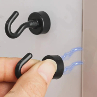(ISG) 20/1PCS Strong Magnetic Hooks Punch-Free Wall Magnet Hook for Keys Coat Hanging Hanger Kitche