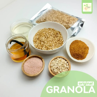 GRANOLA ORIGINAL 250gr - Tanpa Topping ( Rolled Oat, Palm Sugar, Coconut Oil dll)