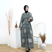 AISYAH GAMIS BAHAN CERUTY BEBYDOLL Muslim Wanita Dress Dewasa Pesta Remaja Mewah Syari Lebaran Konda