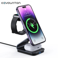 15W Magnetic Wireless Charger Stand For iPhone 12 13 Pro Max 14 Plus 3 in 1 Fast Charging Dock Station For Apple Watch 8 AirPods
