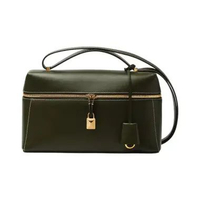 Loro Piana Extra Bag L27 Smooth Calfskin Ribbon Green/Sun Gold Ghw Green