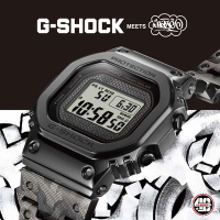 CASIO卡西歐 G-SHOCK 40週年限定 電波 藍牙 太陽能電力 全金屬 塗鴉藝術家 Eric Haze合作錶款 經典系列 GMW-B5000EH-1_43.2mm