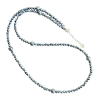 Wholesale Terahertz Natural Stone Necklaces Faceted Beads Clavicle Chain Necklace Energy Crystal Women Fashion Jewelry
