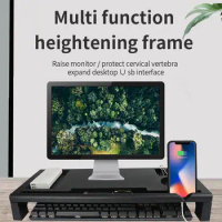 Monitor Stand Riser Computer Stand Desk Organizer With Usb Hub Extender Heightened Shelf For For Laptop Pc Printer