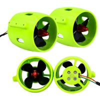 DC 12V-24V 20A Underwater Thruster CW CCW Engine With 4-Blade Propeller For Jet Boat Robot Submarine RC Model